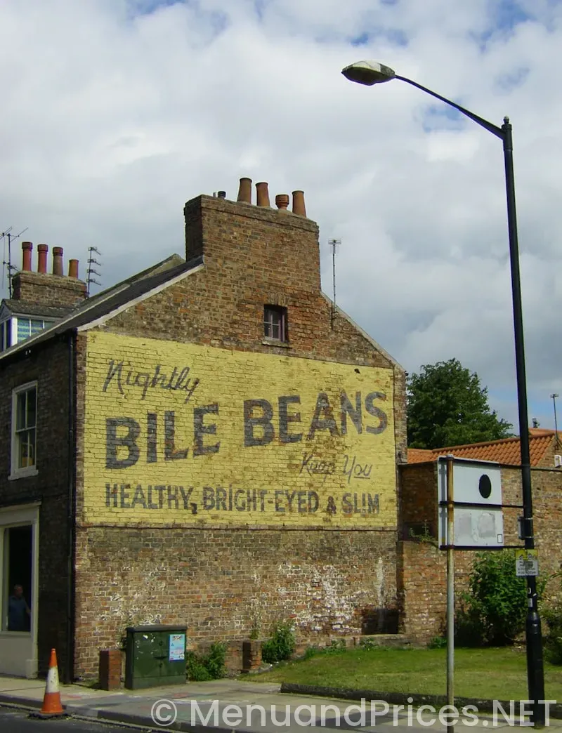 Beans and brews menu with prices