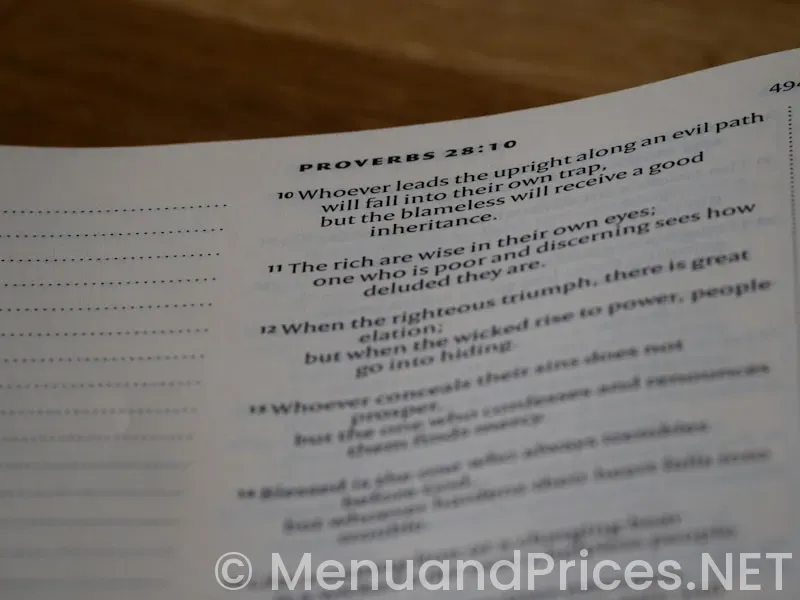 Bill miller's menu and prices