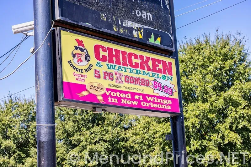 Bush's chicken menu and prices