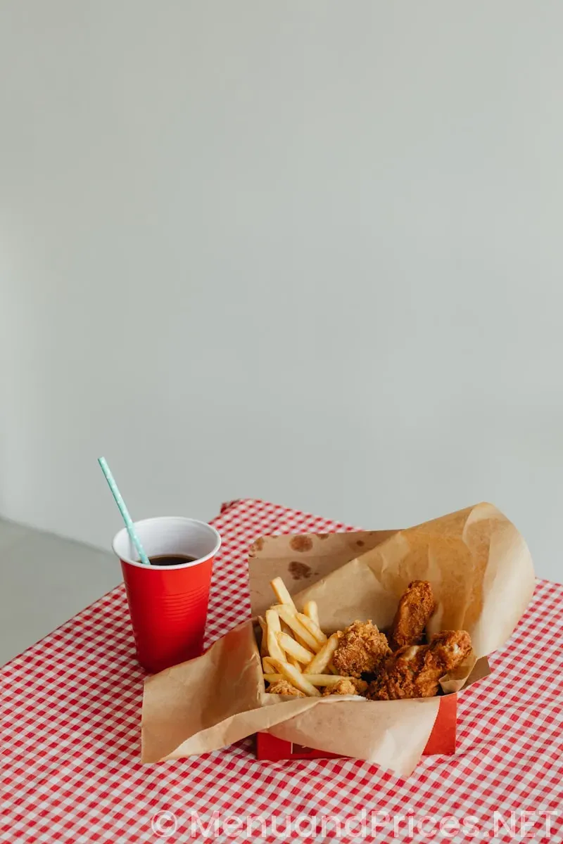 Chick fil a lunch menu with prices and pictures