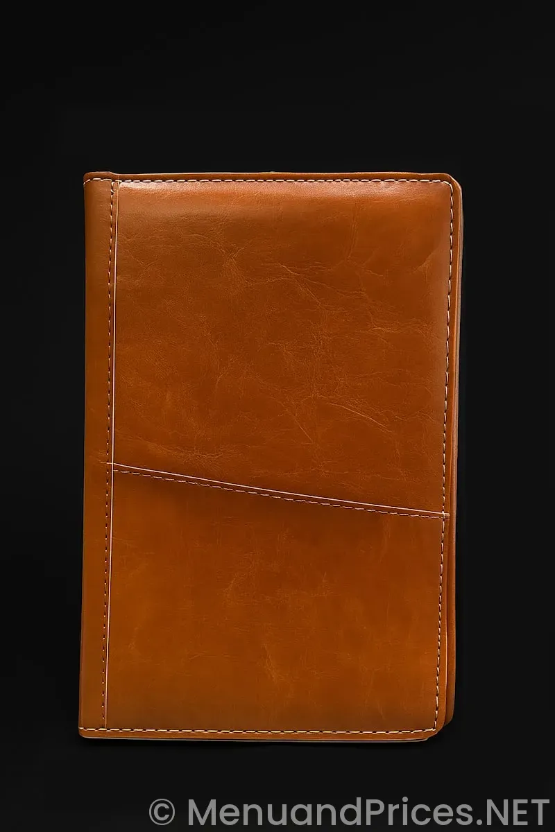 Custom leather menus