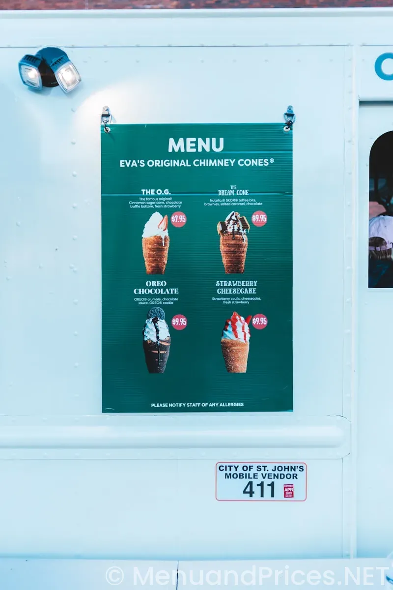 Food trucks menus