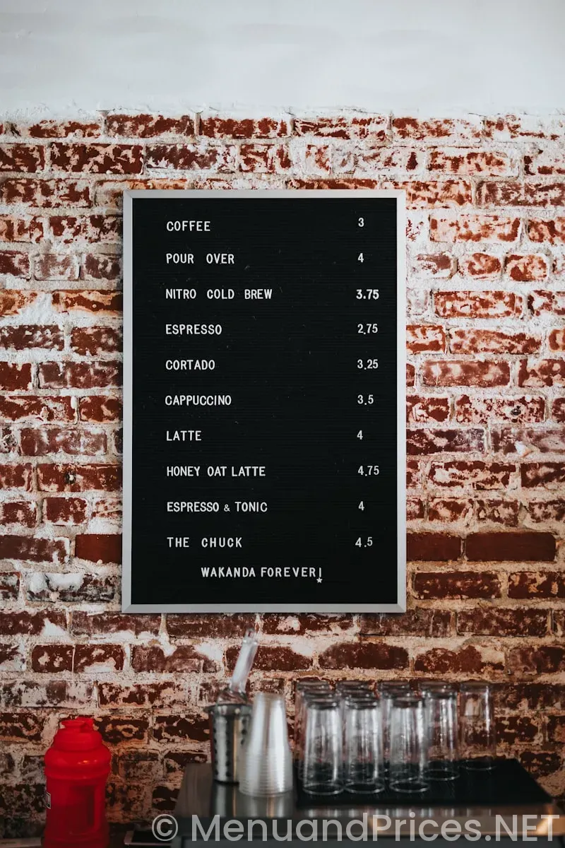 Gates menu and prices