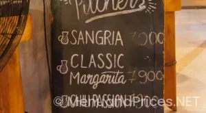 Giant catering menu and prices