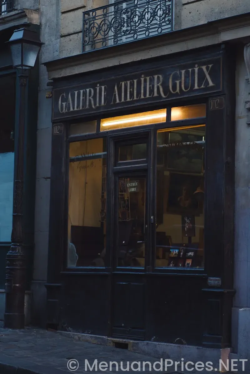 Grand lux menu and prices