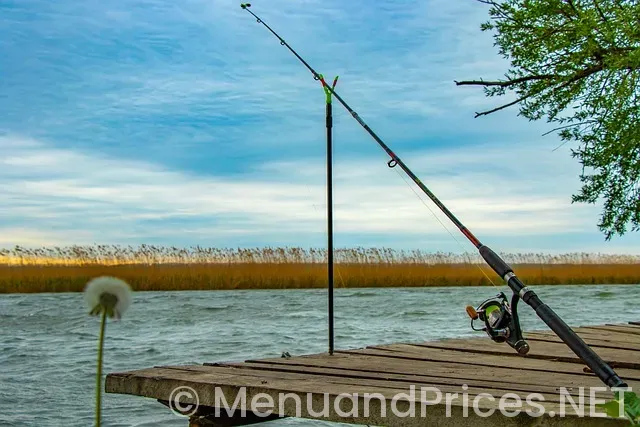 Hook and reel happy hour menu with prices