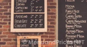 İn and out prices menu