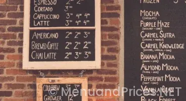 İn and out prices menu