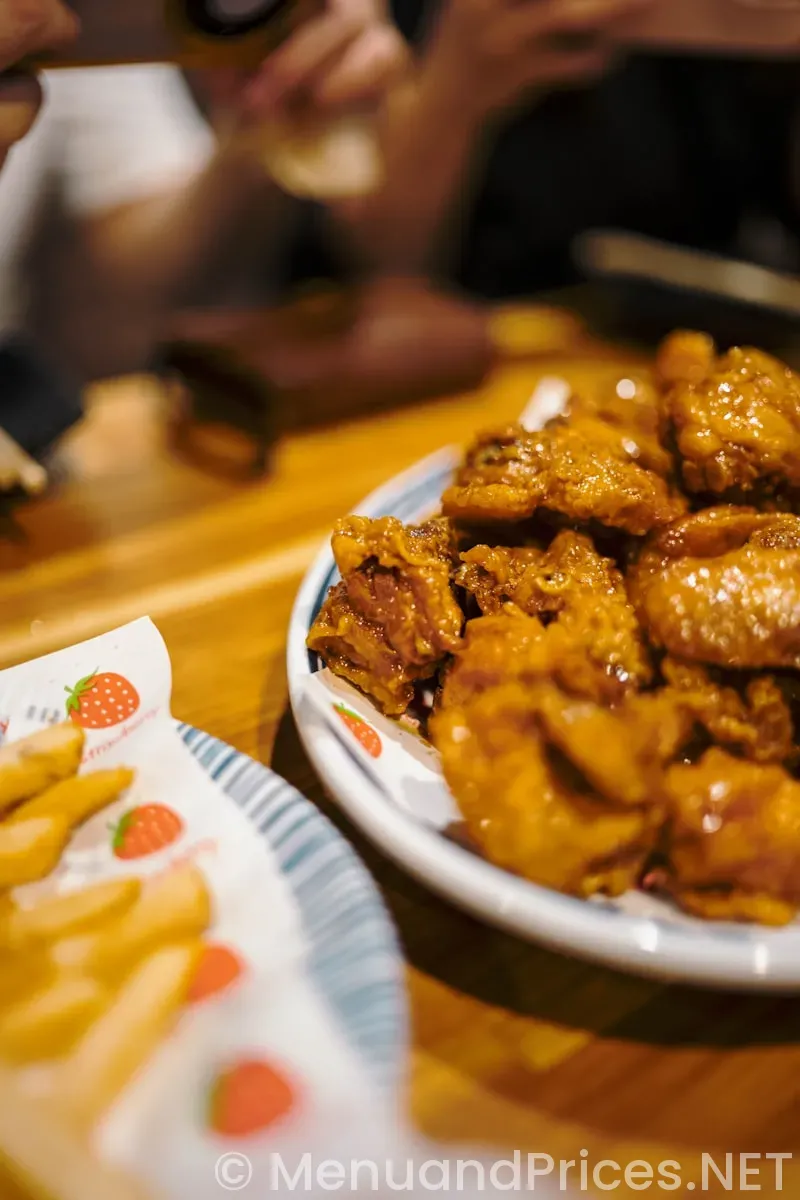 İt's just wings menu and prices