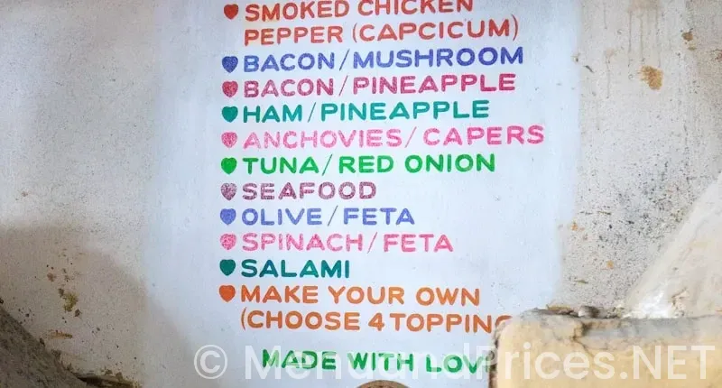 Mazzios menu and prices