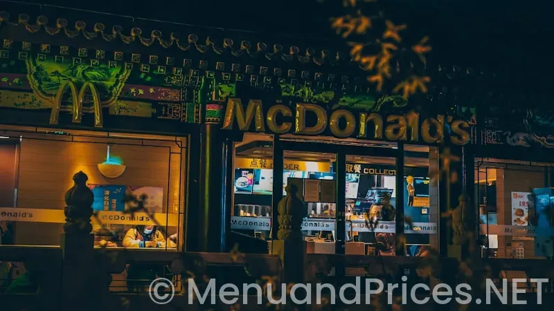 Mcdonalds menus
