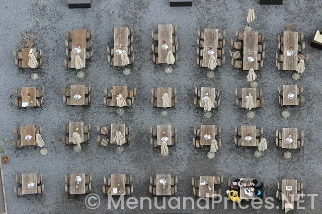 Menu board for restaurant