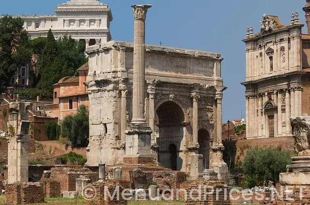 Menu display for restaurant