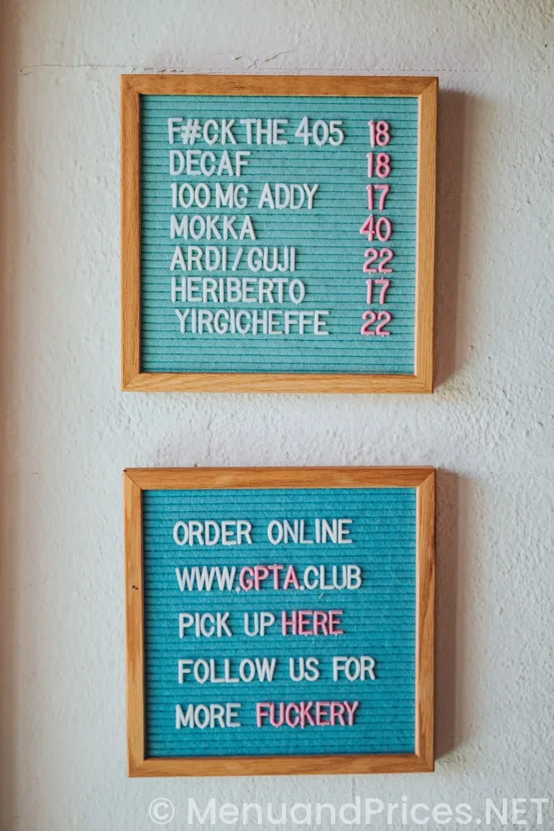 Teejays menu and prices