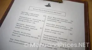 Village inn menu and prices