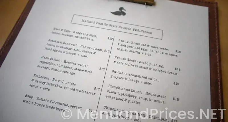 Village inn menu and prices