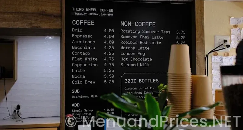 Peet’s Coffee Menu