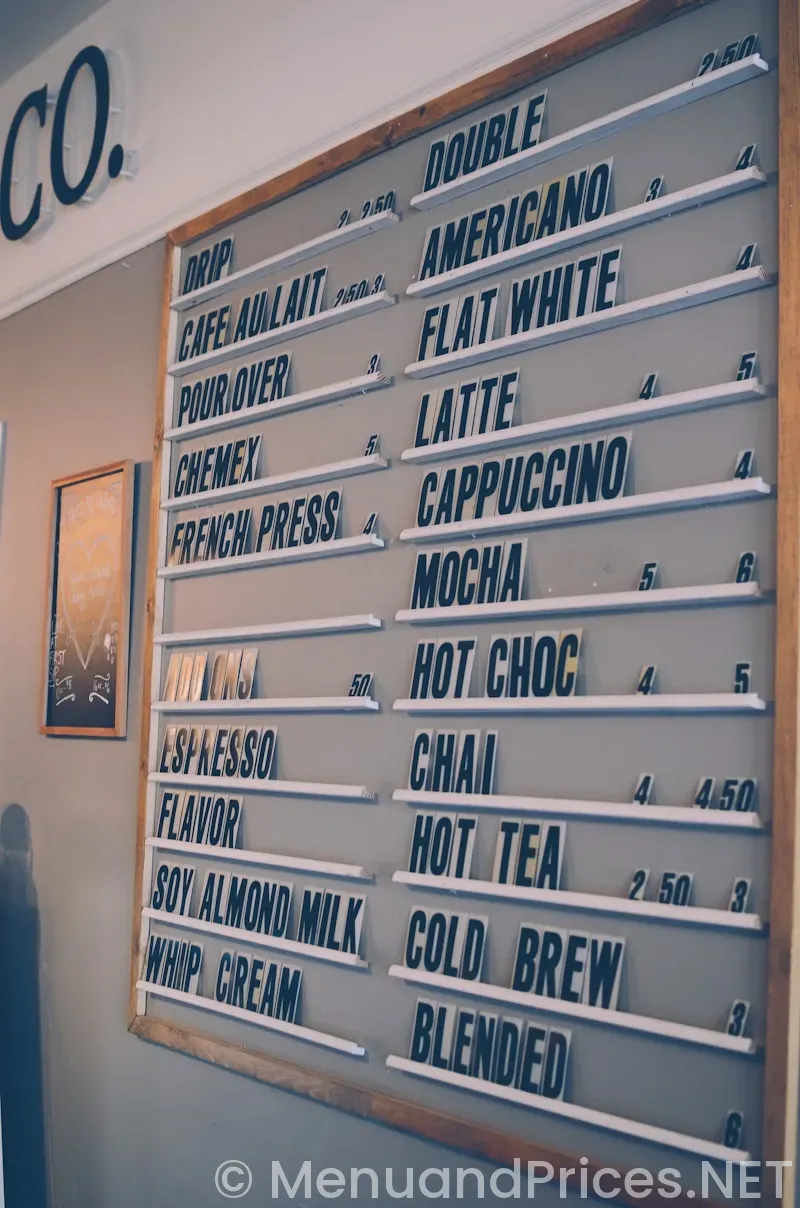 Peet's coffee menu Peet's coffee menu