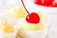 Tropical Pina Colada Deviled Eggs