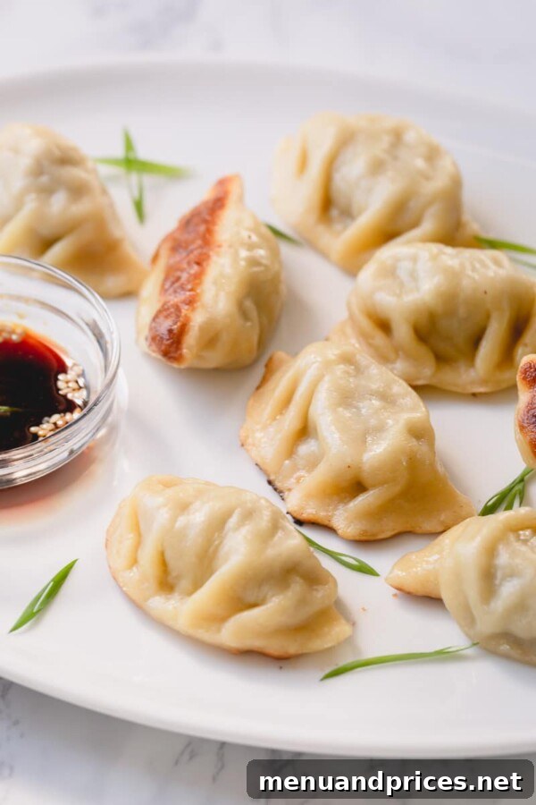 Crafting Irresistible Beef Potstickers 3 Assortment of cooked beef dumplings prepared in different styles