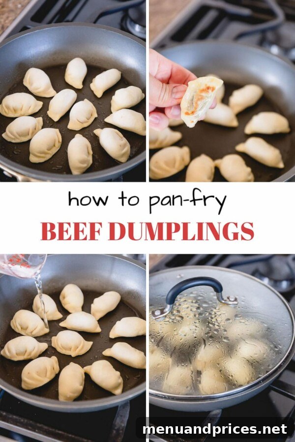Crafting Irresistible Beef Potstickers 9 Pan-frying beef dumplings to create a crispy bottom