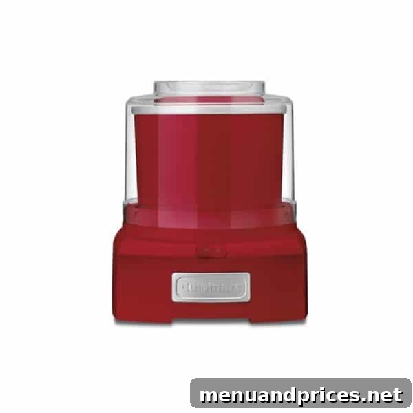 Dreamy Homemade Vanilla Ice Cream 12 A reliable Cuisinart ice cream maker, essential for homemade frozen treats.