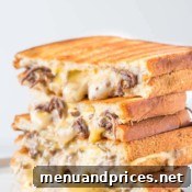 Philly Cheesesteak Grilled Cheese finished dish