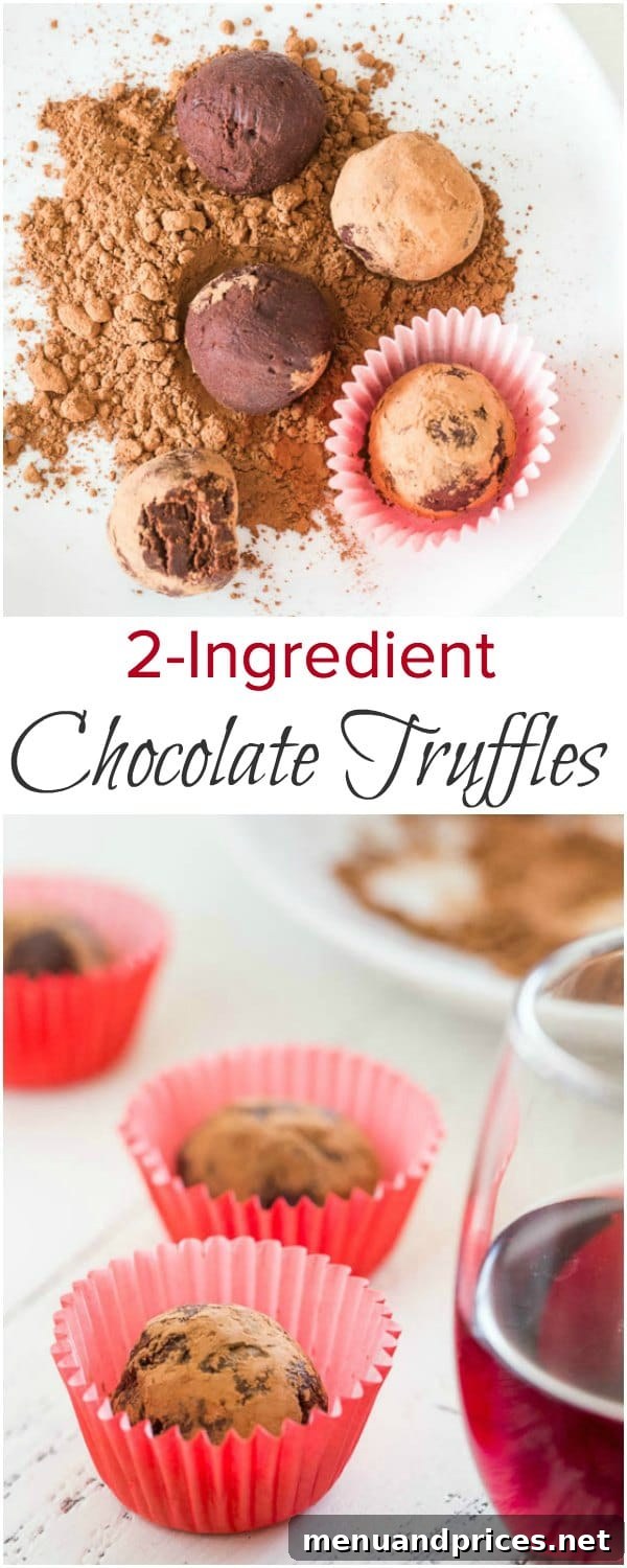 Two-ingredient red wine truffles, a delicious and boozy chocolate treat, made with milk chocolate