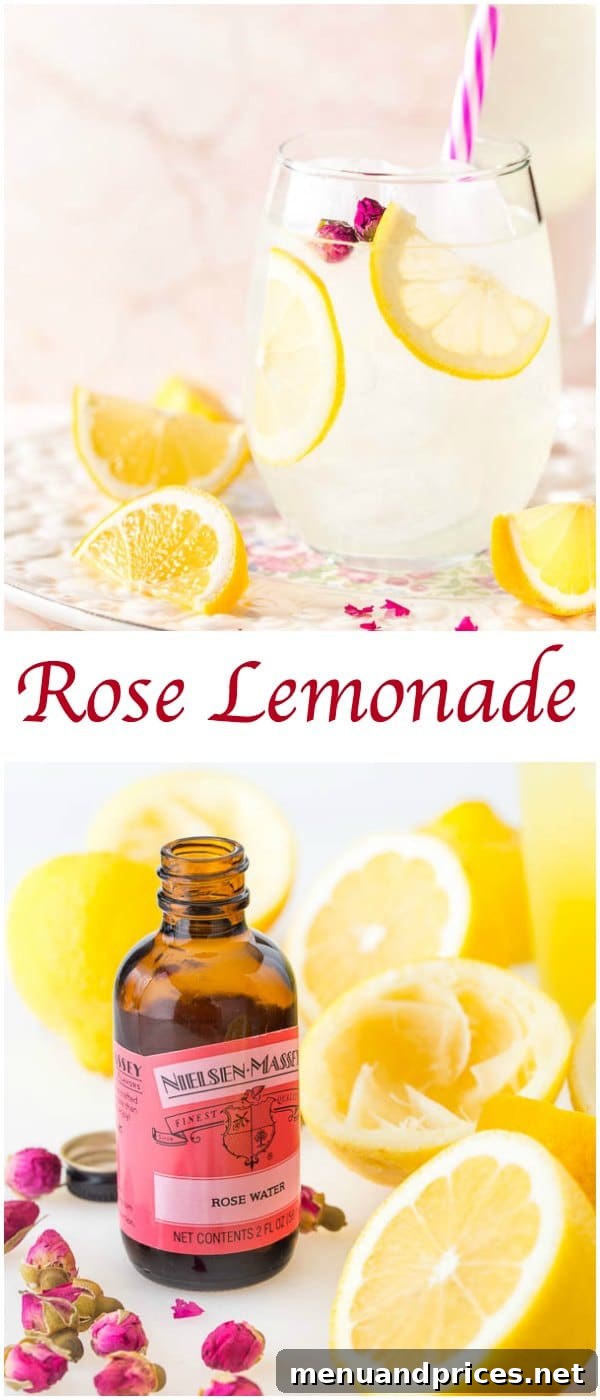 Rose-Kissed Lemonade 2 Refreshingly floral, this rose lemonade is so easy to make and perfect pitcher drink for all your outdoor activities this summer.