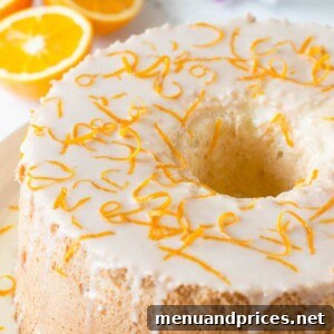 Orange Blossom Angel Food Cake with Orange Curd