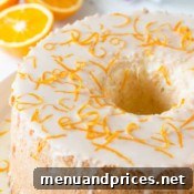 Orange Blossom Angel Food Cake with Zesty Orange Curd is a perfect dessert.