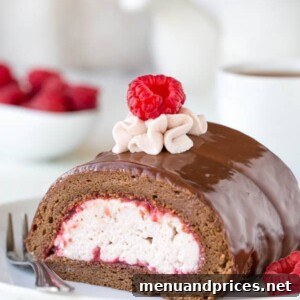Decadent Chocolate Raspberry Roulade 5 Chocolate Roll Cake with Raspberry Mousse