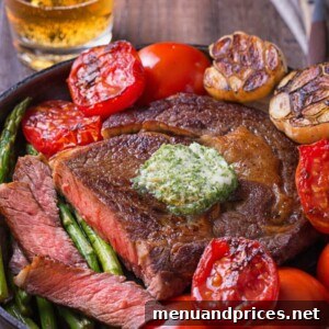 Pan-Seared Ribeye Steaks with Herb Butter