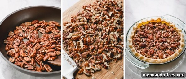 Heavenly Pecan Pie Perfection 5 Toasting pecans in a skillet
