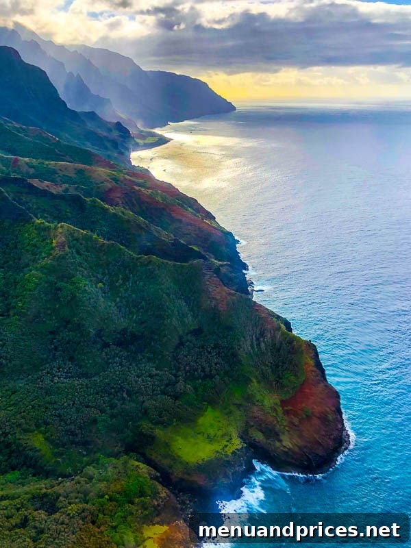 Kauai Through Toddler Eyes 12 Napali Coast from helicopter