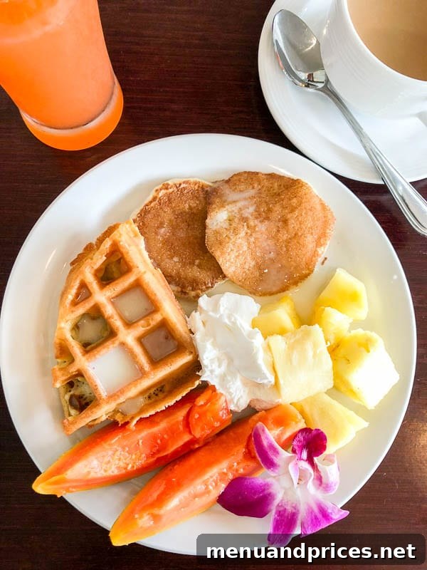 Kauai Through Toddler Eyes 53 Resort breakfast spread 2