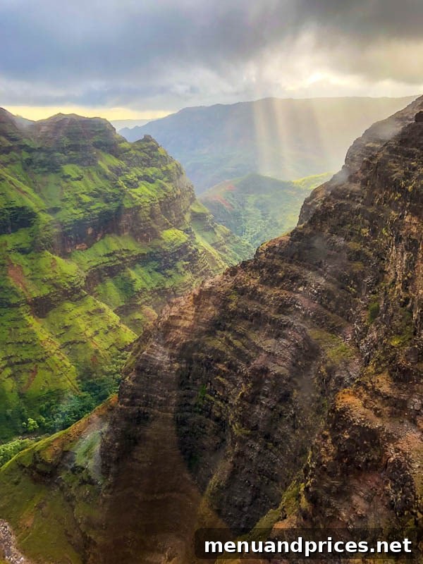 Kauai Through Toddler Eyes 9 Waimea Canyon from helicopter