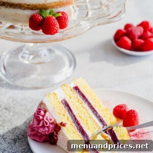 Raspberry Cake with Cream Cheese Frosting
