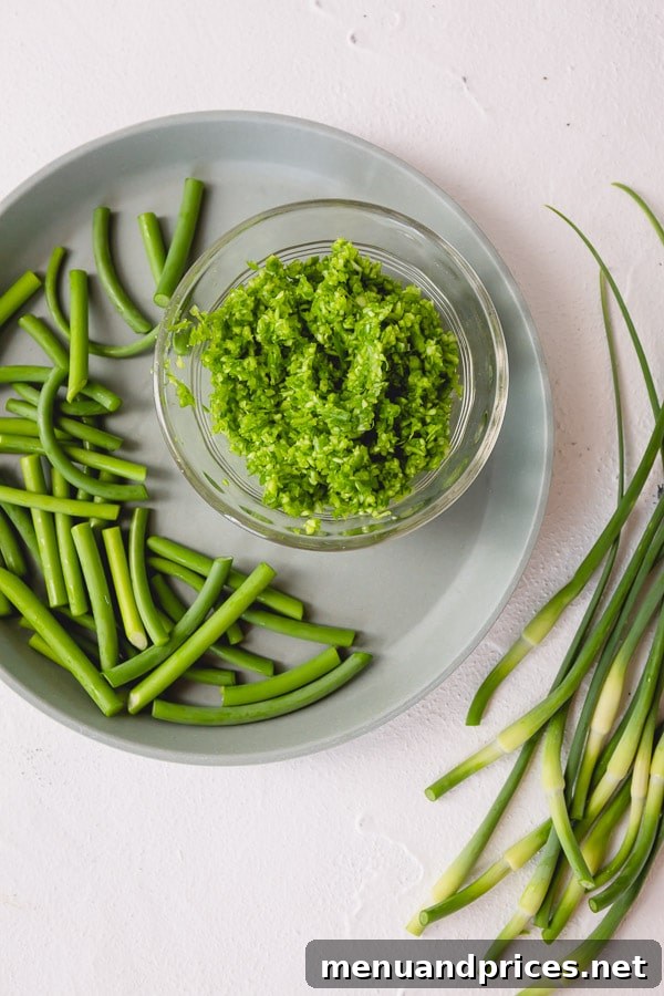 How to prepare fresh garlic scapes #garlicscapes