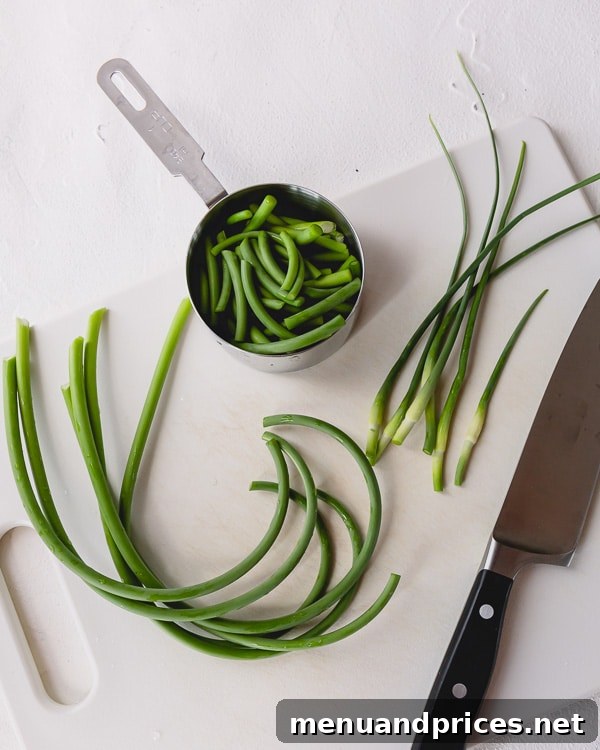 How to prepare garlic scapes...