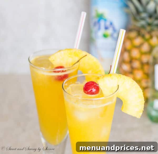 Bubbly, fruity, tropical, this pineapple coconut spritzer is a naturally sweetened thirst-quencher and party-pleaser.