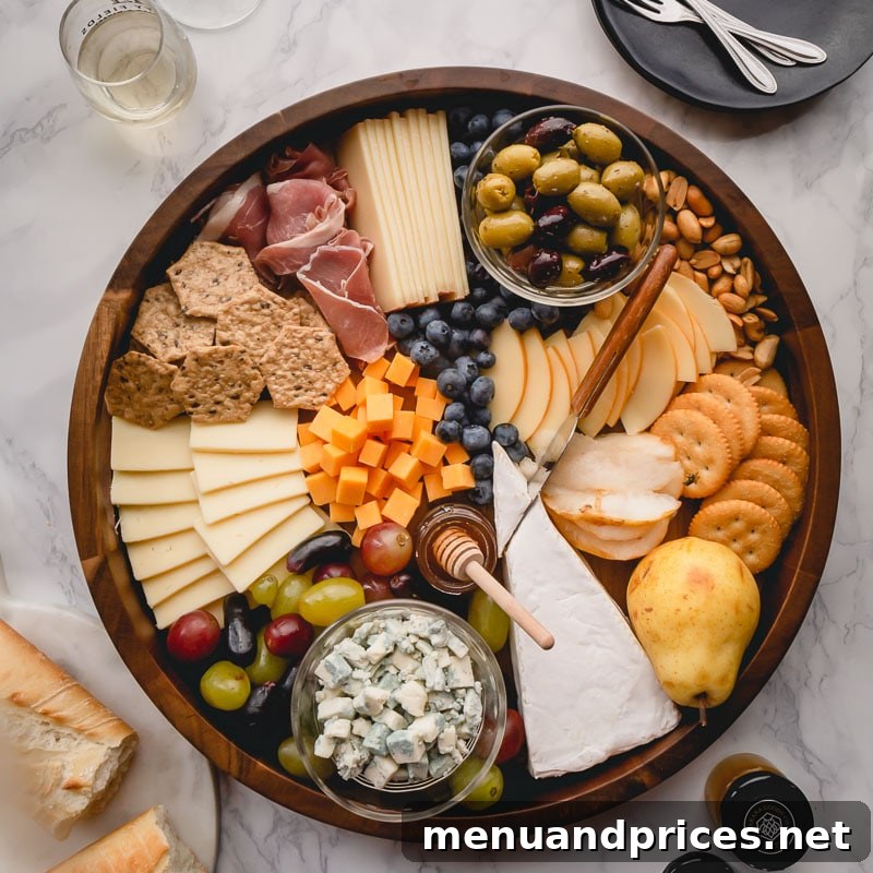Variety of cured meats on a charcuterie board.