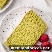 Matcha Sponge Cake served with a refreshing matcha latte for the complete green tea experience.