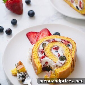 Effortlessly impressive, this simple roll cake is my go-to last minute dessert. #rollcake #swissroll