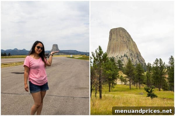 Summer Adventures From Japan to the American West 17 The iconic Devils Tower National Monument in Wyoming, a striking geological feature rising majestically from the surrounding landscape ~Sweet and Savory by Shinee