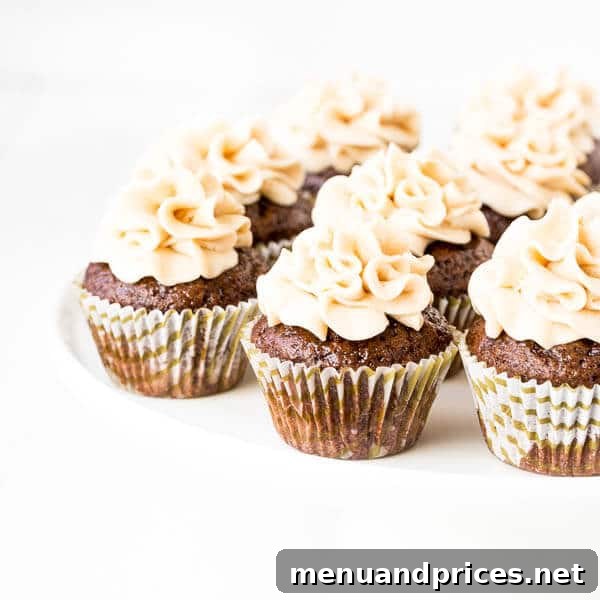 Irresistibly chocolate-y and boozy, these mini Kahlua cupcakes are simply heaven in small bites and a breeze to make. No mixer required!