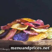 Crispy baked potato chips in a bowl