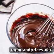 Delicious chocolate ganache ready to be used