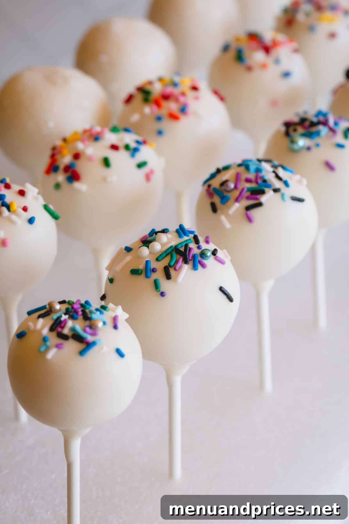 Foolproof Cake Pop Delight 2 Beautifully decorated cake pops with blue sprinkles, ready for a celebration.
