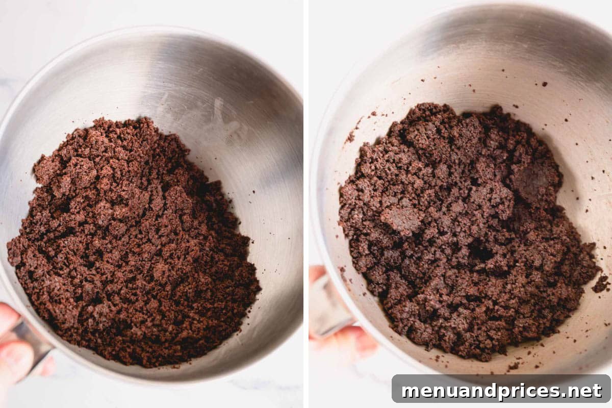Crafting Perfect Chocolate Cake Pops From Scratch 7 cake crumbs in a large bowl.
